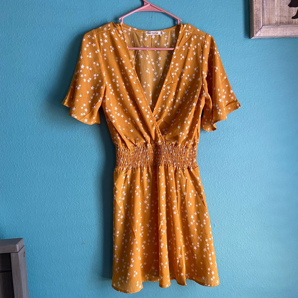 Short Yellow/Gold Star Dress
